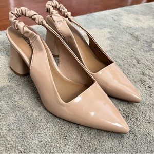 Nude slingback heel